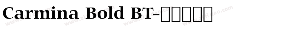 Carmina Bold BT字体转换